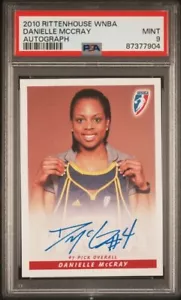 2010 Rittenhouse WNBA Danielle McCray Rookie Autograph PSA 9 Kansas Jayhawks - Picture 1 of 2