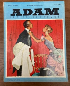 Adam magazine. Feb 56. Eton. Africa. Fishing. Mens Fashion, illustrations HOF. - Picture 1 of 14