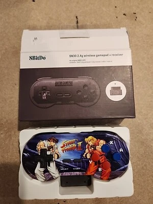 8Bitdo Sn30 2.4G Wireless Gamepad for Original SNES/Sfc Transparent Edition-SF2 - Image 1 of 4