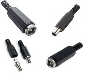 COPPIA CONNETTORI ALIMENTAZIONE DC spinotto 5,5x2,1mm jack maschio femmina - Foto 1 di 1