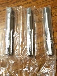 3/8-24 Carbon Steel TAP SET 3 Piece Taper Plug Bottoming Hand Taps - Picture 1 of 2