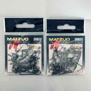 Gancho de hoz Worm Hooks J-Bend #1 a 2/0 dos paquetes de 25 pegajoso afilado Matzuo America - Imagen 1 de 8