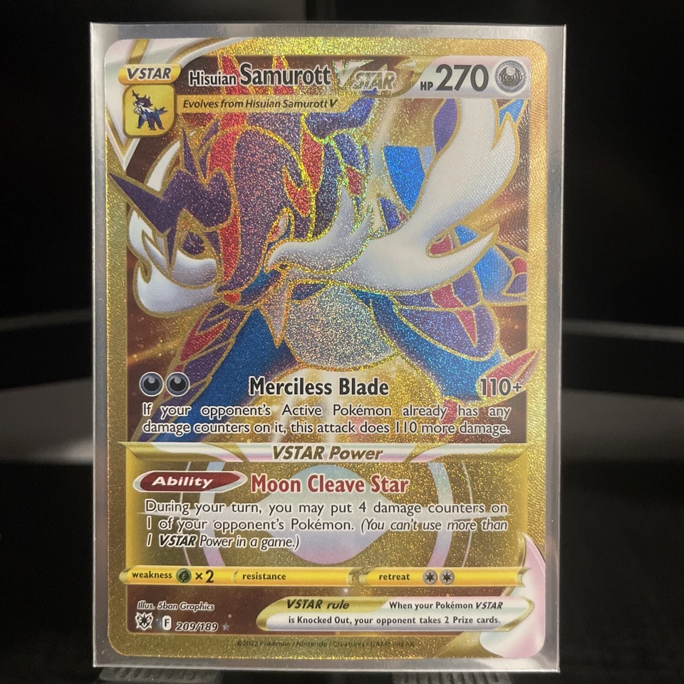 Pokemon Card Hisuian Samurott VSTAR 209/189 Secret Rare SWSH10 Astral Radiance  - Image 1 of 1