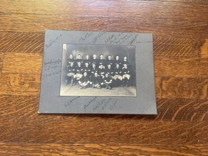 Foto vintage squadra di calcio 1924 con autografi prima fotografia sportiva Gridiron - Foto 1 di 11