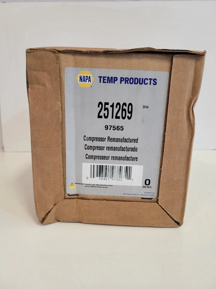 COMPRESSOR NAPA Temp Product #97565 para 2010-11 Buick La Crosse, 2010-11 CADILLAC - Imagem 1 de 4
