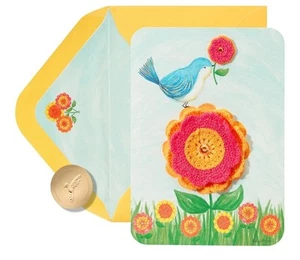 Tarjeta de cumpleaños de papiro (tan dulce como tú) - Diseñada por Bella Pilar bordada - Imagen 1 de 5