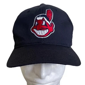Vintage Cleveland Indians Retired Chief Wahoo Mascot Hat NewEra Early 90s Rare - Picture 1 of 8