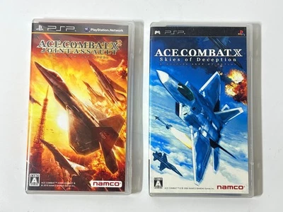 Ace Combat X Skies of Deception & X2 Joint Assault PSP Game Lot Set Sony PS Used - Image 1 of 4
