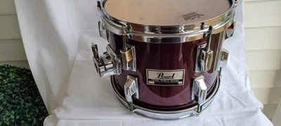 Pearl World Series Rack Tom Drum 10 dia. X 8 deep Wne envoltório vermelho excelente estado usado - Imagem 1 de 4