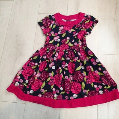 Vestido Floral Gymboree Niña Flores Púrpura Magenta Pana 5T Foto 1 de 4