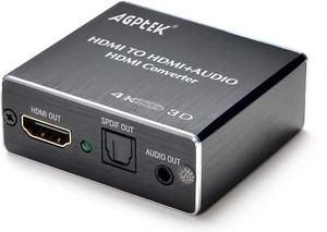 Divisor extractor de audio HDMI AGPTEK 4K x 2K, adaptador convertidor de audio HDMI a HDMI - Imagen 1 de 6