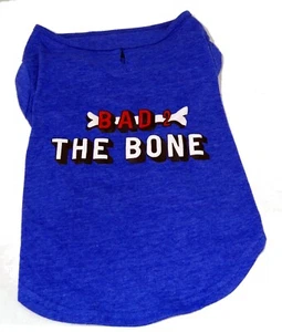 YOULY Blue 'Bad 2 The Bone' Dog T-Shirt (L) (NEW) - Picture 1 of 4