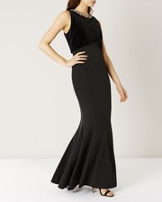 coast black suze bardot maxi dress
