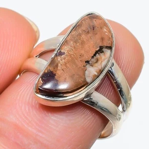 Natural Boulder Opal 925 Silver Birthday Wedding Cluster Engagement Ring Jewelry - Picture 1 of 7