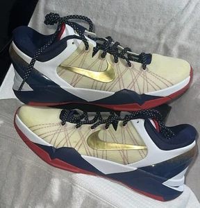 NIKE ZOOM KOBE VII 7 SYSTEM USA "GOLD MEDAL" SZ 12 "HOH OLYMPICS" [488371-104] - Picture 1 of 9