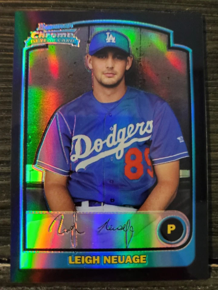 2003 BOWMAN CHROME REFRACTOR MLB 1ST ROOKIE #271 LEIGH NEUAGE LOS ANGELES DODGER - Image 1 of 2
