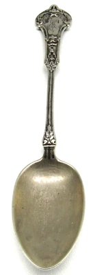 Antigua cuchara rusa de plata 84 de Ivan Khlebnikov era imperial con sello Foto 1 de 4