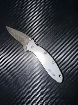 Kershaw Chive Framelock Ken Onion A/O Damascus Steel Folding Knife Blem 1600dam - Image 1 of 4