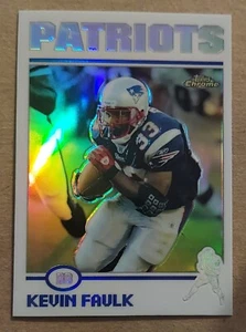 2004 Topps cromo Kevin Faulk #33 refractor SP New England Patriots - Imagen 1 de 2
