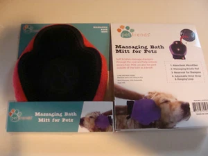Pet Trends Massaging Bath Mitt for Pets NEW Orange dogs cats - Picture 1 of 1