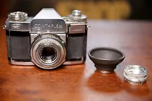 Zeiss Ikon Contaflex vintage 35mm SLR Film Camera w/Zeiss Tessar 45mm f/2.8 Lens - Picture 1 of 12