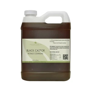 Black Castor oil 100% organic source non-gmo smokey smoky unrefined 32 oz bulk - Picture 1 of 5