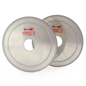 2Pcs 4" inch Super-Thin Arbor 20mm Rim 0.6mm Diamond Lapidary Saw Blade Cutting - Picture 1 of 6