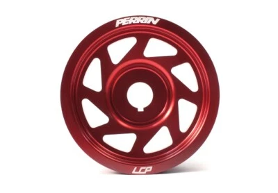 Polea de manivela ligera Perrin roja para Subaru Impreza WRX STI Legacy Forester Foto 1 de 2