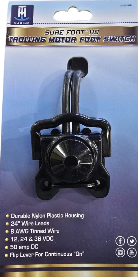 T-H Sure Foot Trolling Motor Foot Switch FCS-3-DP - Image 1 of 1