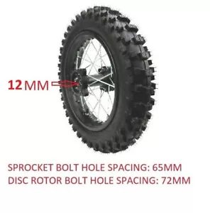 12" front wheel for 12mm axle Chinese Dirt pit bike WM07K - Picture 1 of 1