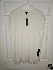 Neu mit Etikett Worthington JcPenney Damen XL Tunika Pullover elfenbeinfarben ärmellos Rundhalsausschnitt NEU - Bild 1 von 3