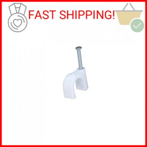 Monoprice Circle cable clips with steel nail, 10mm, 100pcs/Pack - Picture 1 of 2