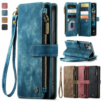 CASEME Echt Leder Magnetisch Hülle Für Samsung S25 S24 S23 S22 Handy Tasche Wallet Case