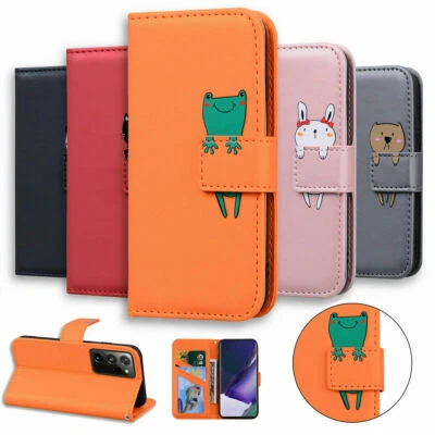 Cartoon Card Wallet Leather Flip Phone Case For Samsung A02S A71 A32 A52 A72 A21 - Image 1 of 4