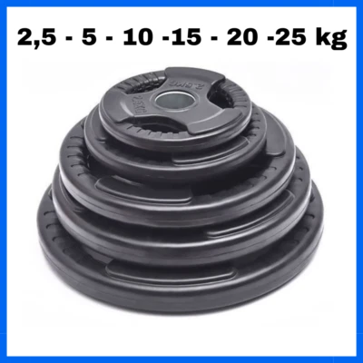 Disco dischi 28 mm peso pesi GOMMATI per palestra bilanciere 2 5 10 15 20 25 kg - Immagine 1 di 4