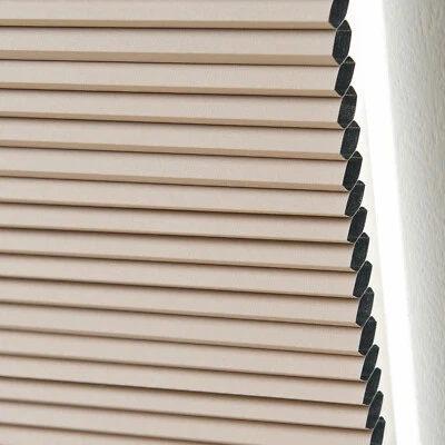 Waben-Plissee 25 mm Sand verspannt für Fenster, Tür Rollo Plissee Verdunkelung - Bild 1 von 4