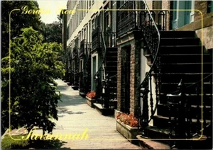 Savannah Georgia Gordon Row Cityscape c2000 Postcard - Picture 1 of 2