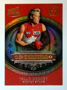 2022 Select AFL OPTIMUM Plus paralelo Isaac Heeney Sydney 086/115 - Imagen 1 de 3
