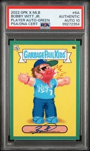 2022 GPK X MLB BOBBY WITT JR. 6A Green /99 PSA 10 RC N Card Auto - Picture 1 of 2