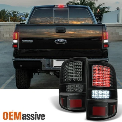 Fit 2004 2005 2006 2007 2008 Ford F150 Full LED Black Smoke Tail Lights Lamps - Image 1 of 4