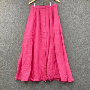 Country Road Linen Maxi Skirt Size 12 Pink Pockets Slits Lined Coastal Long 4634 - Bild 1 von 13