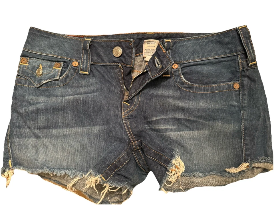 Pantalones Cortos Vaqueros True Religion Keira Azul Talla 32 Foto 1 de 4