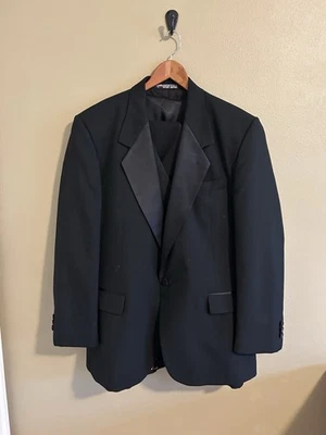 Vintage Rfinati  Black Tuxedo Made In USA Men's 41R 34x36 - Image 1 of 4