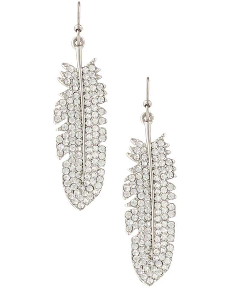 Pendientes de plumas brillantes Montana Silversmiths para mujer - ER3374CZ Foto 1 de 1