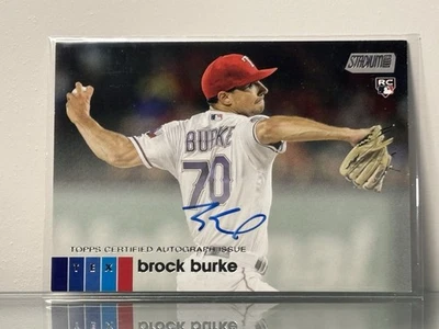 2020 Topps Stadium Club - Autographs Brock Burke #ABBU (AU, RC) Rangers - Image 1 of 2