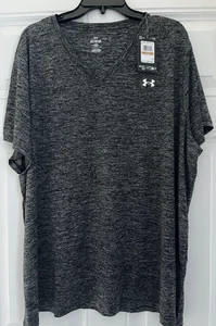 Under Armour Damengröße 3X UA Tech Twist kurzärmliges T-Shirt mit V-Ausschnitt neu mit Etikett - Bild 1 von 5