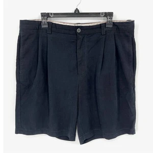 Tommy Bahama Men's 100% Silk Pleated Front Hi-Rise Shorts Size 36 Navy - Bild 1 von 7