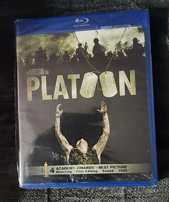 Platoon (Blu-ray, 1986) Oliver Stone. Willem Dafoe, Tom Berenger. Sealed New - Image 1 of 2