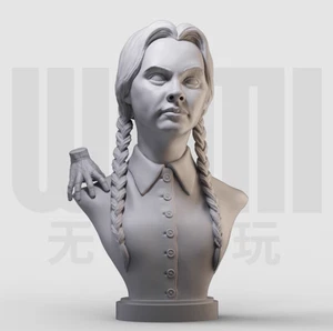 1/10 Wednesday Addams Büste Resin Figur Modellbausatz ungebaut unbemalt - Bild 1 von 3