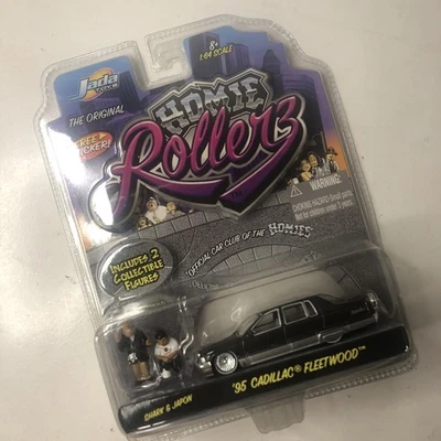 Jada Toys 1:64 Homie Rollerz ‘95 Cadillac Fleetwood Lowrider Black Shark & Japon - Image 1 of 4